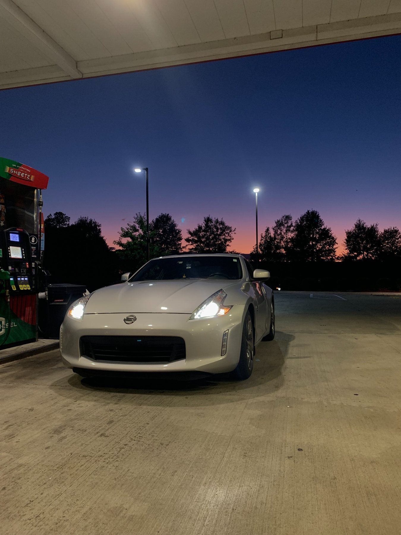 Detailed Nissan at sunset